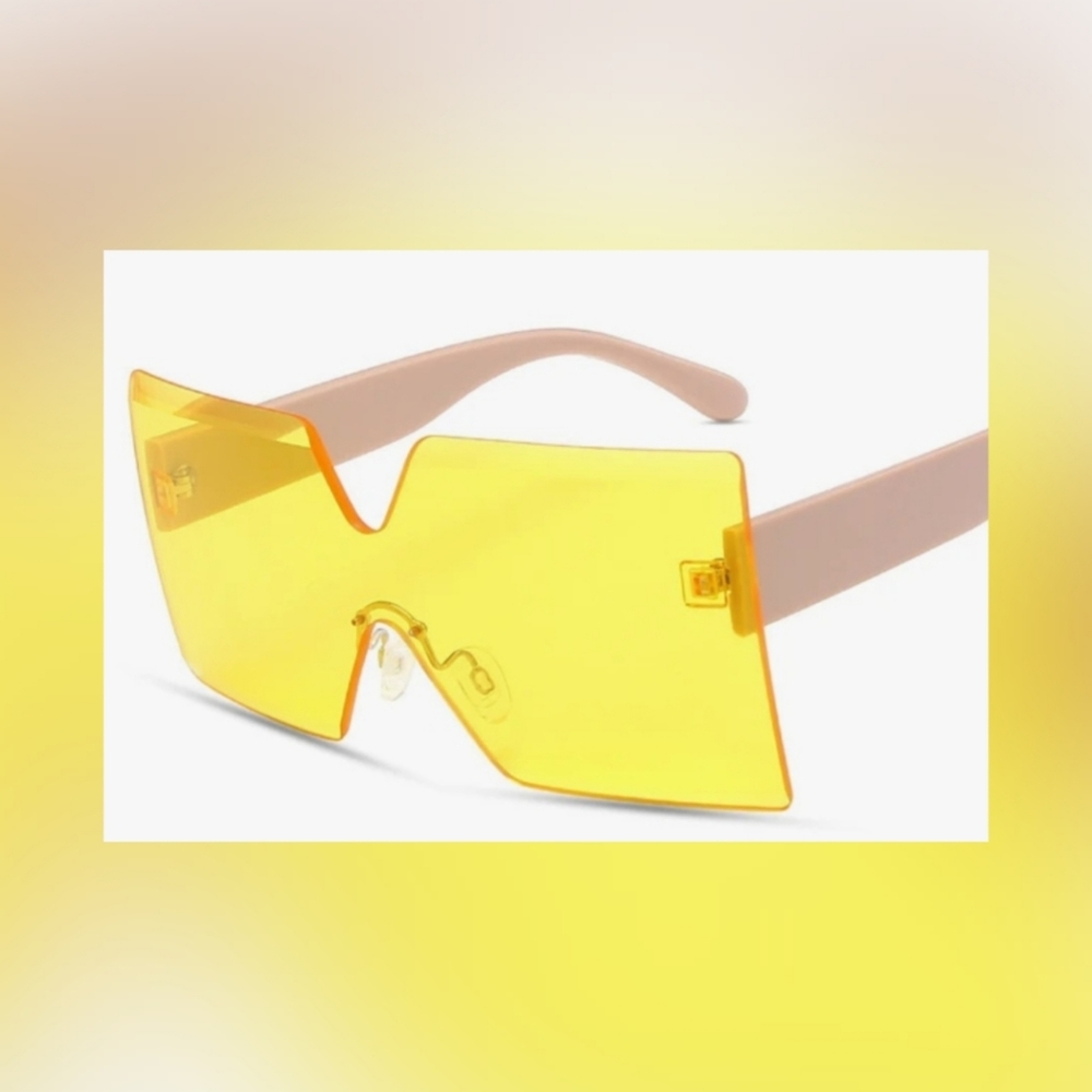 Square Oversized Rimless Sun Glasses